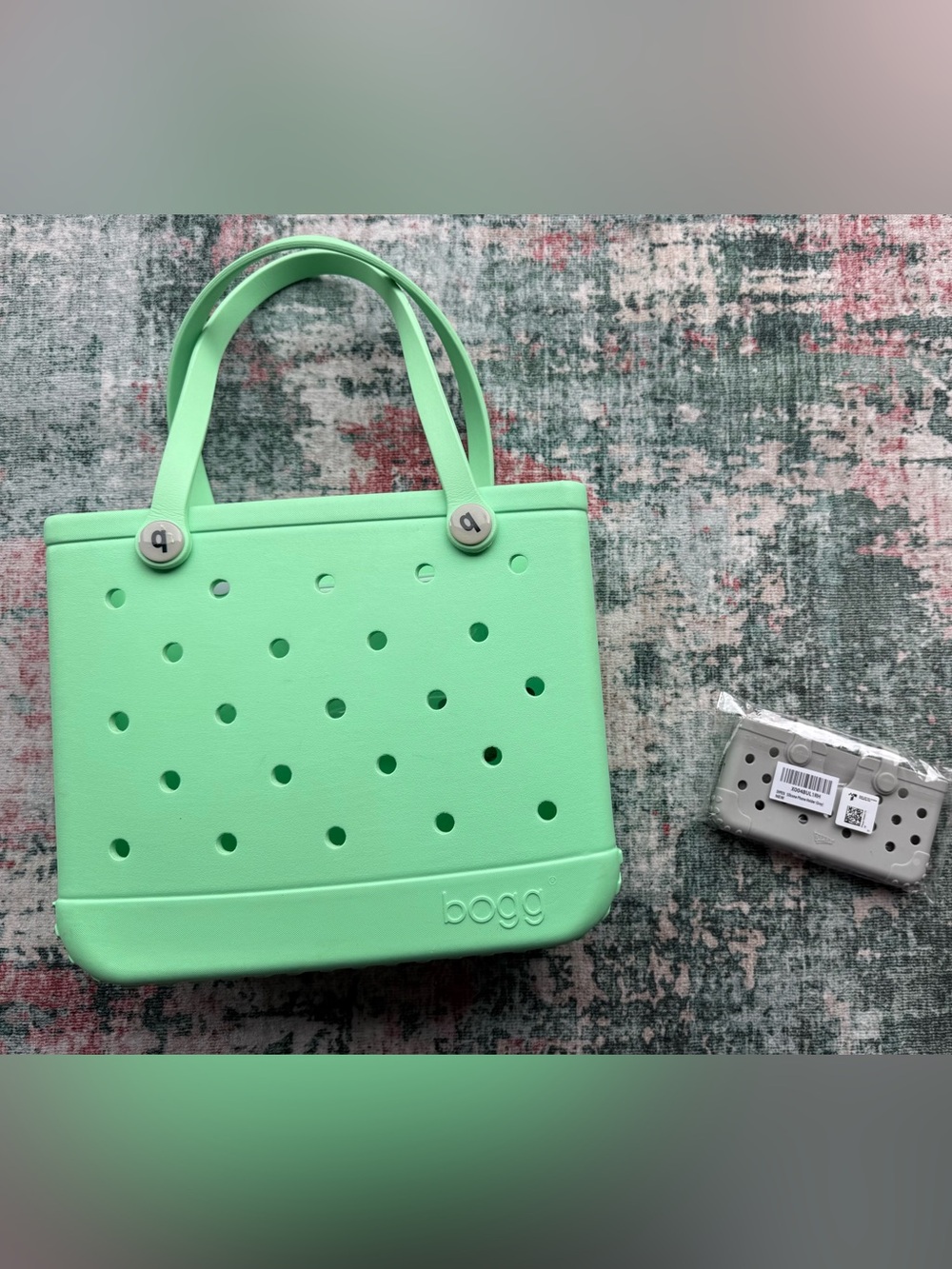 BOGG BAG Mint Green with Grey Phone Holder add on.